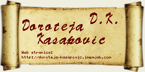 Doroteja Kasapović vizit kartica